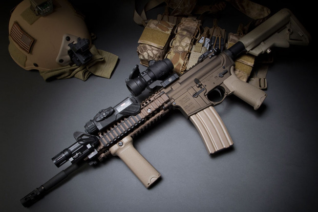 Bravo Company USA BCMGunfighter Vertical Grip full gun FDE