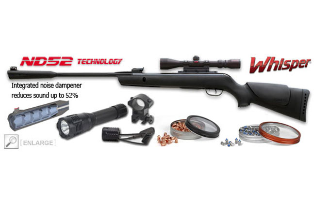 Whisper Air Rifle with Noise Dampener - Thanksgiving Combo