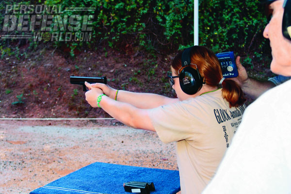 Brittany shooting her first GSSF Match.