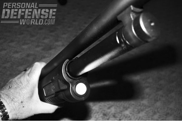 The integral Insight light offers a blinding 120 lumens of light and offers ambidextrous pressure pads for quick engagements.