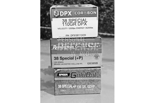 This trio of .38 Special loads performs at a high level when fired from a snub revolver.