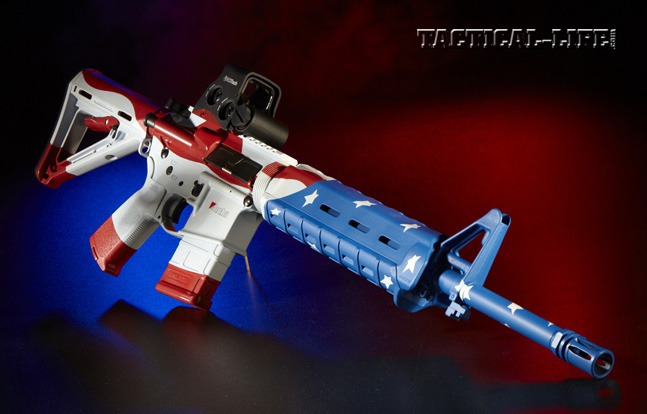 The Sionics American Dream 5.56mm is a power-packed AR rifle for those who bleed red, white and blue.