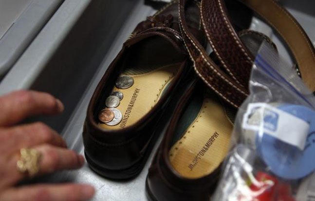 TSA loose change left in plastic bins by busy travelers might go to airport lounges dedicated to serving active-duty military, veterans and their families.