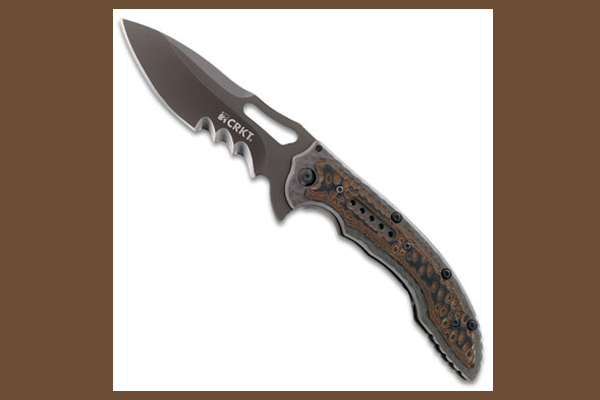 CRKT Fossil Black VeffSerrations | Folding Knife