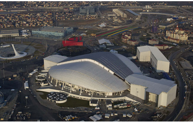Fisht Olympic Stadium in Sochi, Russia.