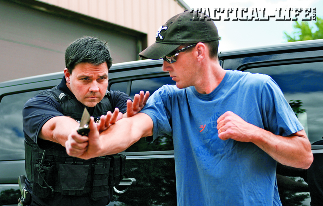 Proficiency in empty-hand skills will make your startle defense more effective, thus allowing you to transition to your gun.