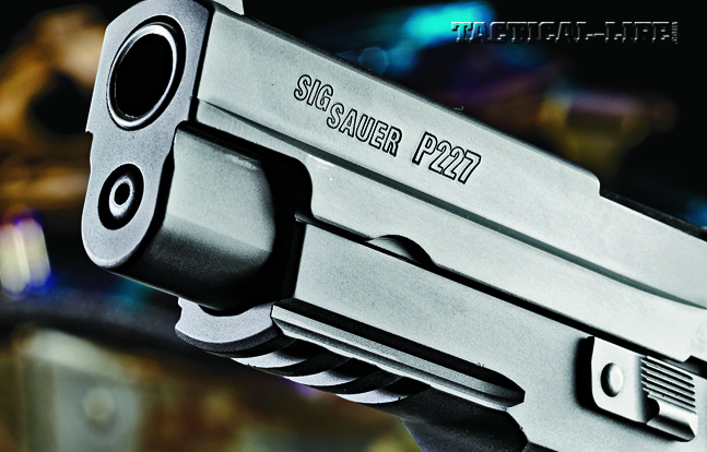 The Sig accessory rail machined into the dust cover below the slide allows operators to mount lights, lasers and light/laser combination units.