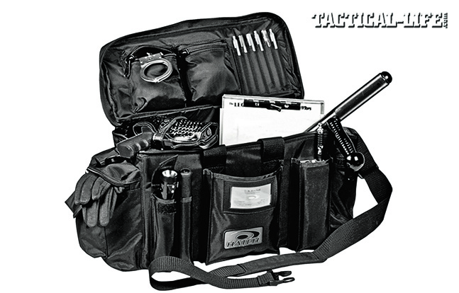 Made of 840-denier Cordura nylon, the Hatch D1 Patrol Duty bag features several pockets and heavy-duty zippers.