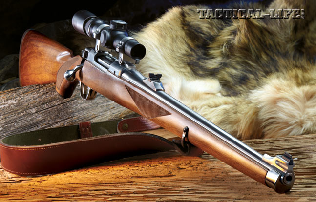 Ruger’s M77 RSI (International), with its Mannlicher-style walnut stock, is one of the best-looking bolt-action rifles of all time. With just a little work and a few enhancements, it can shoot great, too. Shown equipped with a Leupold 1.5-5x20 VX-3 riflescope.
