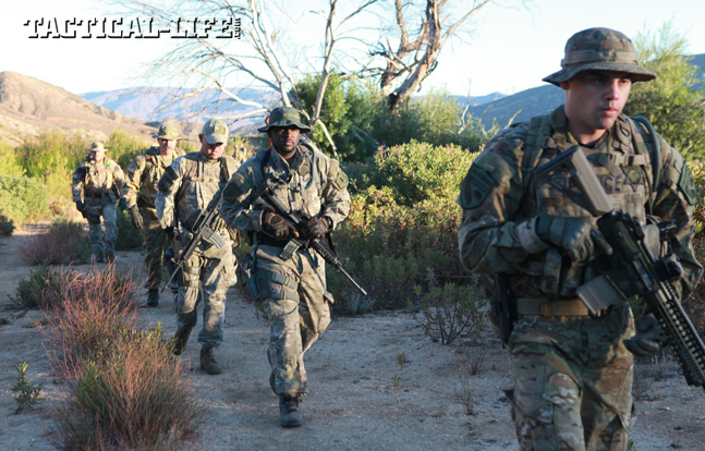 The covert approach to the canyon where the garden was located required the well-armed MET to patrol uphill while maintaining security to prevent an ambush.
