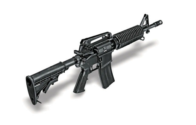 The 11.5-inch-barreled DPMS carbine used by the BPD ERT does not sacrifice accuracy or effectiveness but is easy to maneuver in vehicles and confined spaces.