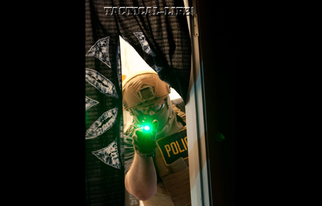 Lasers are optimal in close quarters and when LEOs may only be able to use one hand