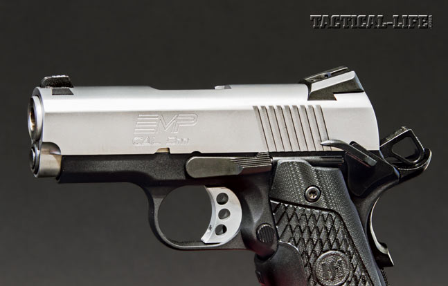 EMP features include a stainless steel slide, an aluminum frame, a crisp, single-action trigger and an ambidextrous thumb safety.