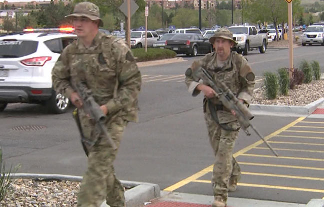 Colorado police held an active shooter exercise at the Flatiron Crossing Shopping Center in Broomfield (Photo by: CBS)