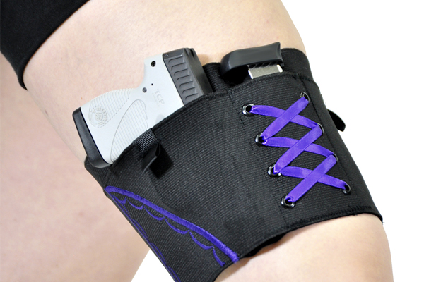 Gun Goddess Classic Thigh Garter Holster | Purple
