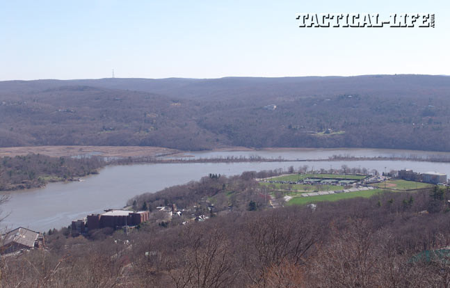 Looking down from Fort Putnam to the bend in the Hudson River that made West Point a choke point during the Revolutionary War.