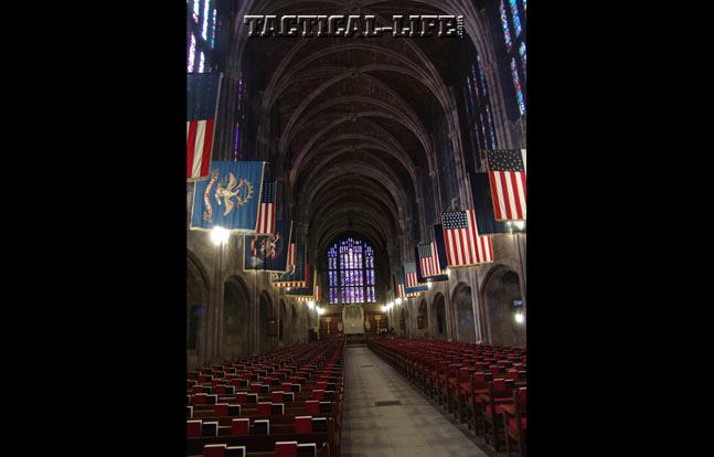 The Cadet Chapel was built in 1910 to allow for the increased size of the Corps of Cadets at West Point.