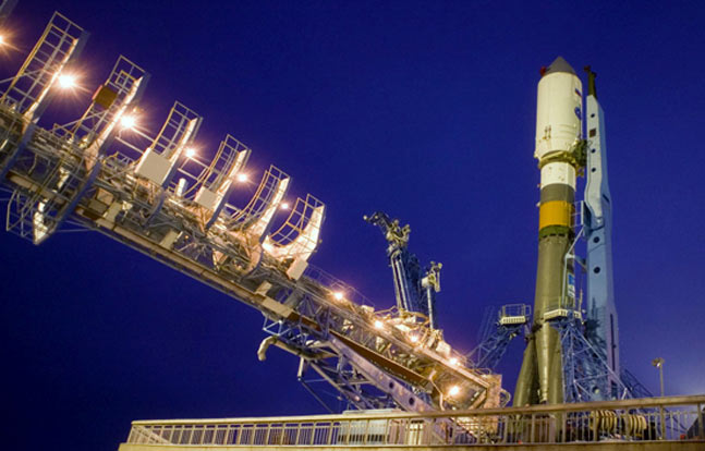 “Souyz-2” rocket carrier at the launching installation (Photo by: Aerospace Defense Forces)