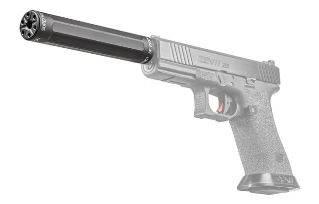 Surefire SF Ryder 22-A Suppressor on a Glock