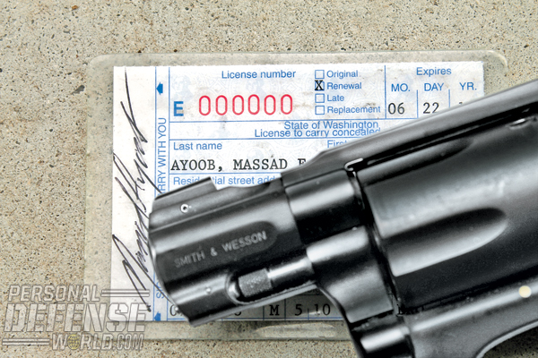 If you have a concealed carry permit, be sure to keep the permit on you while traveling.
