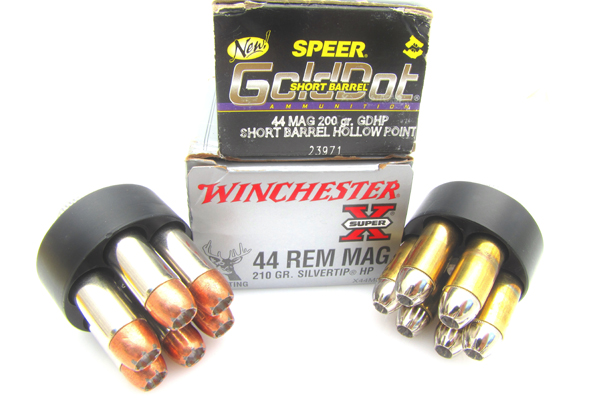 200-grain Speer Gold Dot Short Barrel HP, Winchester’s 210-grain Silvertip HP