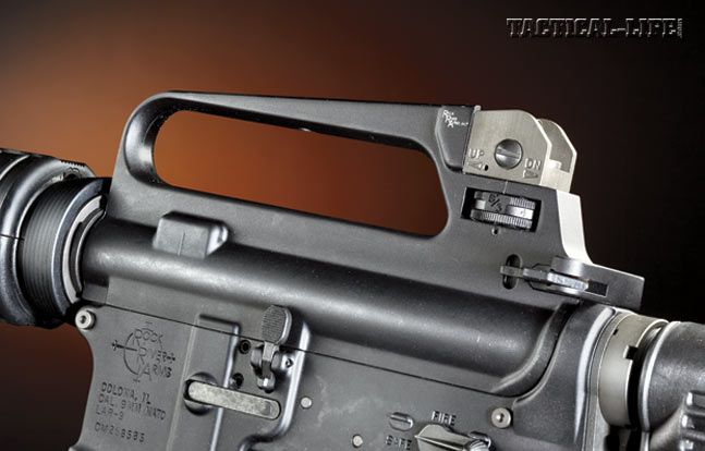 Rock River Arms can customize the LAR-9 to your specifications. This model came with a fixed carry handle upper receiver.