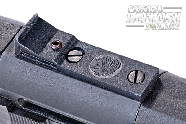 The rear sight is adjustable.