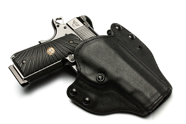 Pancake Pro Holster, Full-Size 1911, Right Hand, 1.5" Belt, Black Kydex