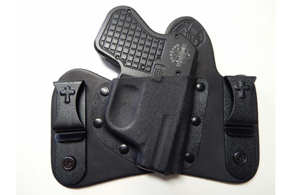 A CrossBreed MiniTuck holstering a Double Tap Tactical Pocket Pistol.