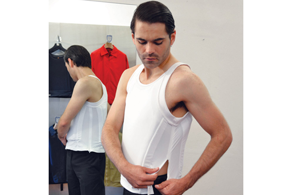 Several new companies sell high end armored and concealed carry clothing, including Miguel Caballero, whose Armored T-Shirt is pictured here.