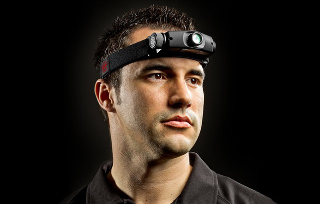 SureFire Maximus Rechargeable Variable-Output LED Headlamp worn