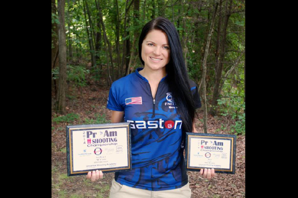 Brooke Sevigny won the Ladies Championship title and the 1st B-Class Title in the Amateur Open Division at the Pro-Am Shooting Championship.