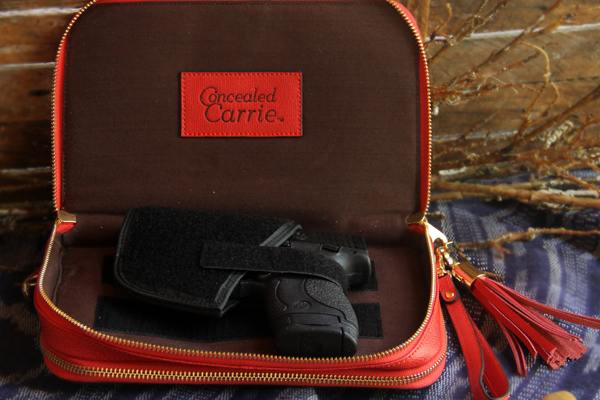 Concealed Carrie: Bright Red Leather Compact Carrie