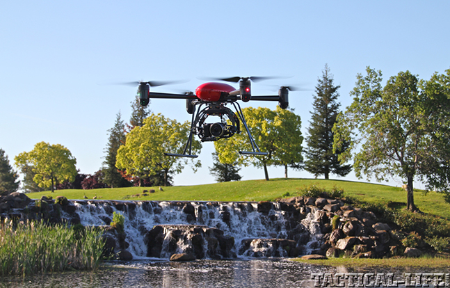 Draganflyer X4P red lead UAVs drones North Dakota