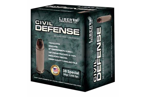 liberty ammunition, ammo, civil defense, .38 special