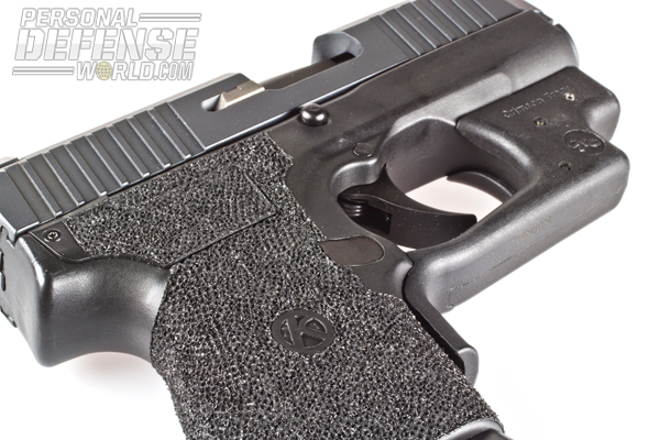 The full stippling provides a great grip without tearing up your hand.