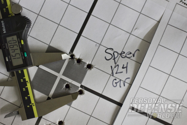 Speer 124-grain made this 1.55-inch group.