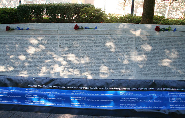 National Law Enforcement Officers Memorial wall