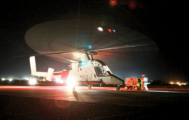 K-MAX Unmanned Helicopter SWMP Jan 2015 night