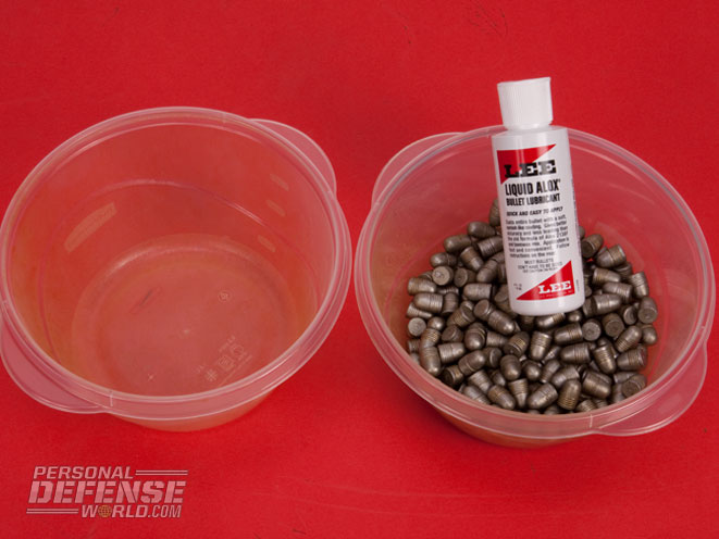 handloading, handloading bullets, lubing sizing bullets, handloading bullet tips