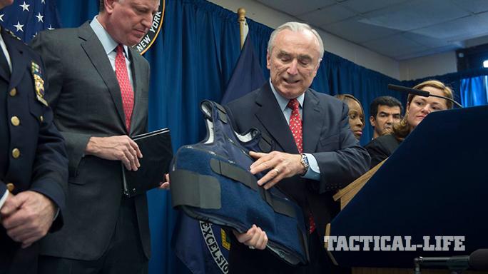 NYPD Commissioner William Bratton buleltproof vests 2015