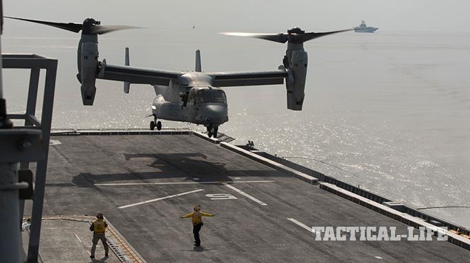.S. Marine Corps MV-22B Osprey Korean Amphibious Assault Ship