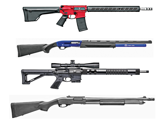 21 3-Gun Rifles, Shotguns and Pistols, rifles, shotguns, pistols, 3-gun, 3-gun competition, 3-gun rifles, 3-gun shotguns, 3-gun pistols