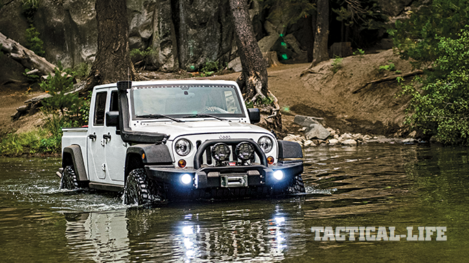 AEV Brute Double Cab Ballistic water