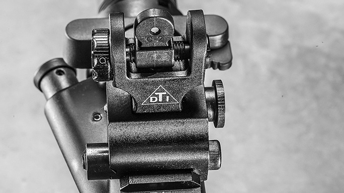 Del-Ton Evolution Rifle CBG 2016 rear sights