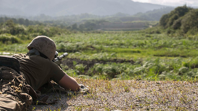 JGSDF Marines Sniper Training Forest Light 16-1 Japan