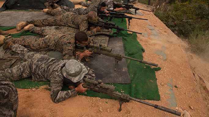 U.S. Marines scout sniper Korean Marine Exchange Program 15-13