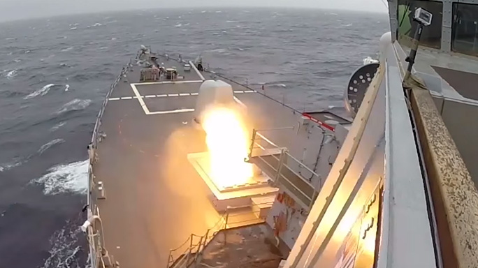 USS Ross 2015 Ballistic Missile Target Coalition Test