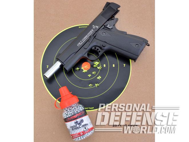 air gun, air guns, air pistol, air pistols, remington 1911 RAC, Crosman 1911 GI, umarex colt commander target