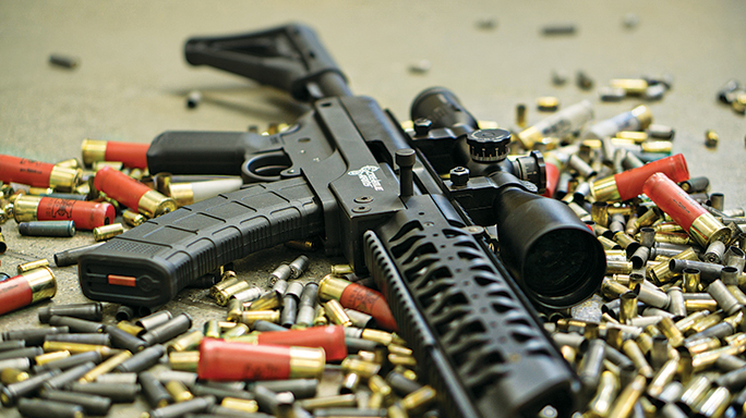 Creative Arms President Bob Folkestad rifle